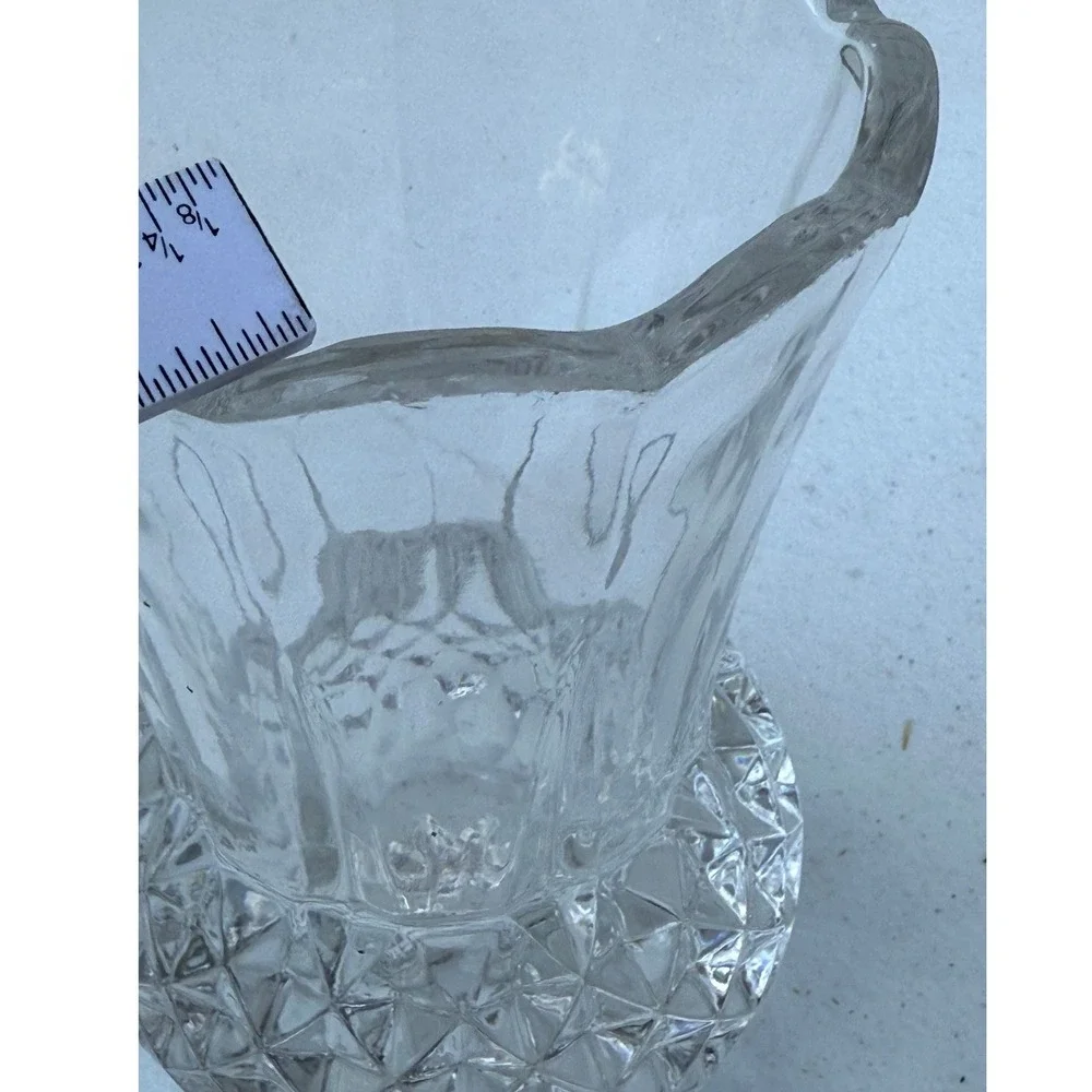 Zajecar 24% Lead Crystal Thistle Bud Vase Yugoslavia Scalloped 6